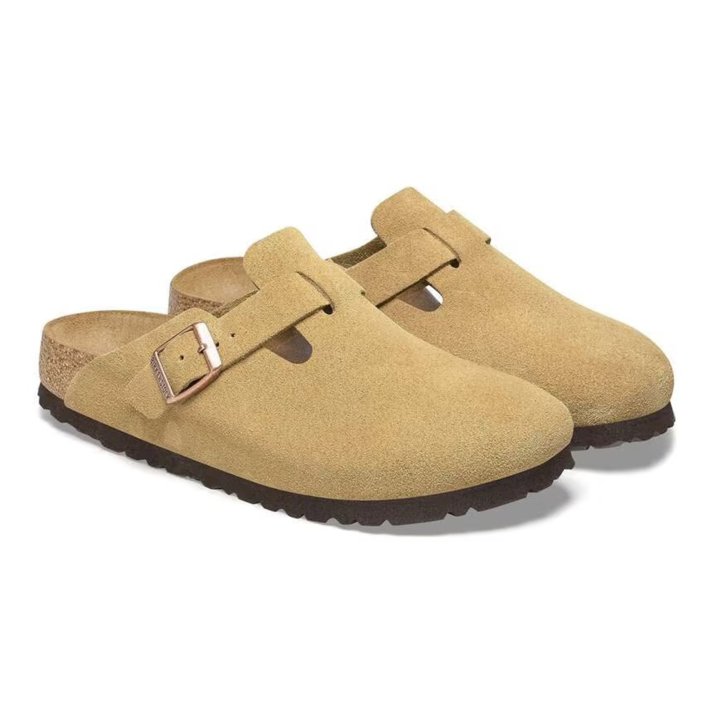 BIRKENSTOCK Boston Clog Latte Cream Leather Slip On Size 9 NEW - Picture 2 of 16
